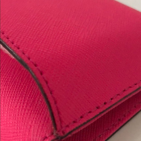 KATE SPADE HOT PINK LEATHER CROSSBODY WALLET - Picture 8 of 8